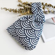 10 шт./лот, Женская Холщовая Сумка для покупок, эко складная сумка с принтом, складная Женская Повседневная сумка на запястье с узлом