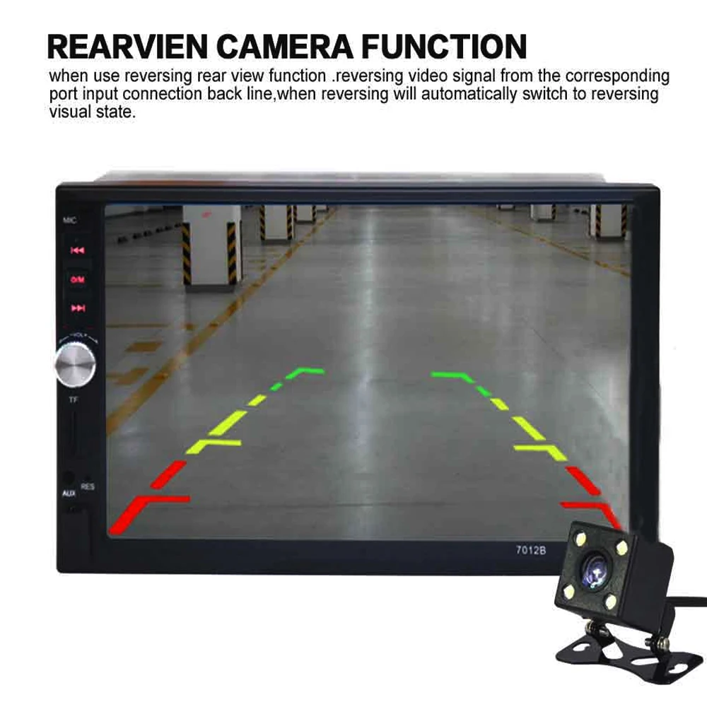 AutoRadio 2Din Car Video Player Rear View font b Camera b font 7 inch Bluetooth Car
