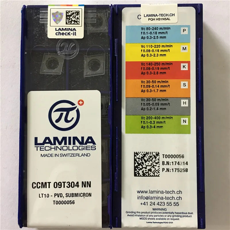 LAMINA CCMT120404-NN LT10 10pcs carbide inserts