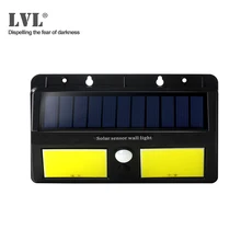 Светодиодный солнечный светильник для сада IP65 Водонепроницаемый открытый Солнечный свет стены Широкий формат солнечная движения Сенсор для двор лампа уличного освещения на солнечной энергии