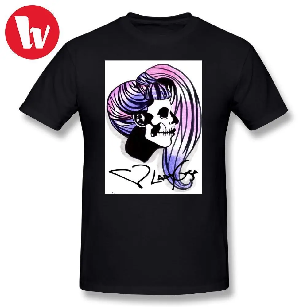 

Lady Gaga T-Shirt Men Cartoon Print Funny Casual T Shirts 100 Cotton T Shirt Men's summer Short Sleeve Oversized Music Tee Shirt