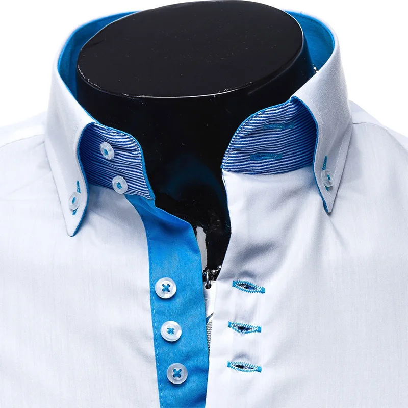 Zogaa 2019 модная мужская Однотонная рубашка с коротким рукавом мужская рубашка Повседневная Деловая Офисная Рабочая Рубашка мужская