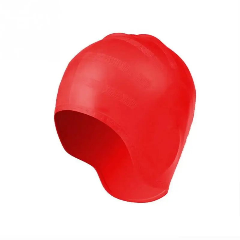 Взрослая эластичная Водонепроницаемая шапка для плавания, длинные волосы, уши, защитная крышка, s Hat, силиконовая Ушная чашка, шапочка для плавания