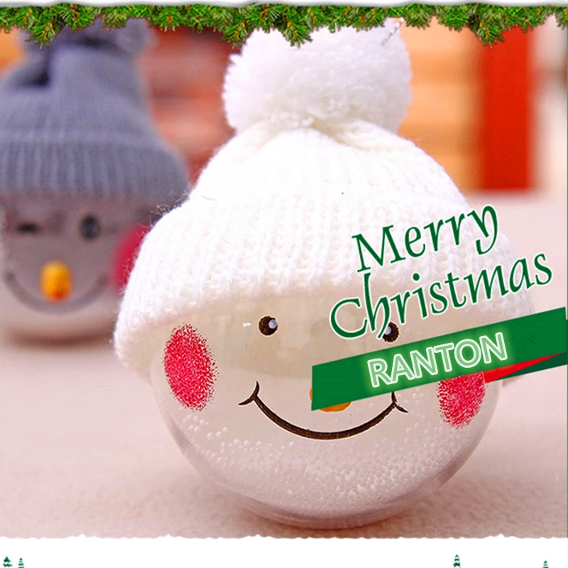 

New fashion Snowman transparent Christmas ball Christmas tree hanging decorations Hotel and Mall window ornamentations