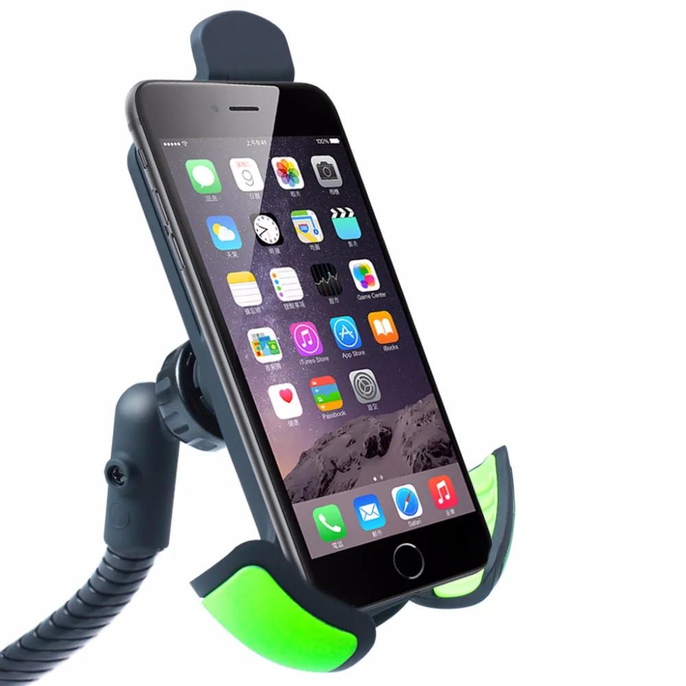 Universal Goose-neck Car Mount Charger Holder with with 2 USB Charging Port Car Charger for 3.5-6.3 Inch Smartphone (1)