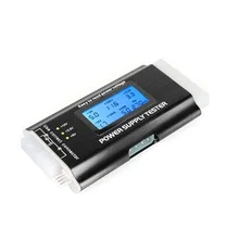 Free Shipping 20 / 24 Pin PC ITX ATX BTX SATA LCD Computer Current Power Supply Voltage Tester