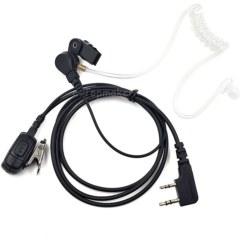 

FBI Surveillance Acoustic Tube Earpiece Headset PTT Mic for KENWOOD Baofeng Portable Radio Set UV-5R BF-888S GT-3 GT-3TP UV-5X