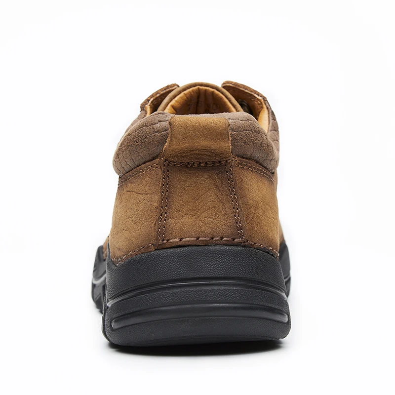 Valstone/Уличная обувь из натуральной кожи; винтажная уличная прогулочная обувь для туризма; качественные мужские кроссовки на шнуровке; нескользящая резиновая обувь