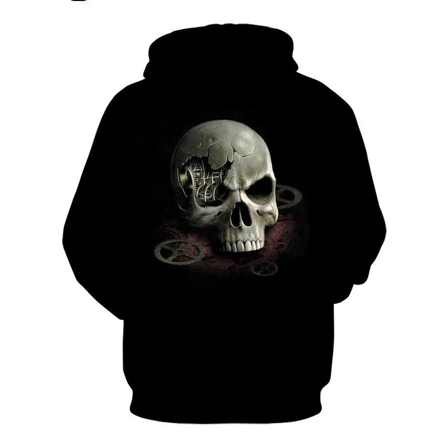 Hot new skull men's Hoodie Sweatshirt 3D printing funny hip hop hoodie Gothic Skull Hoodie autumn jacket men's sportswear