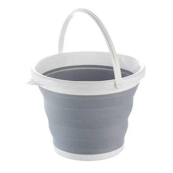 

10L Folding Collapsible Bucket Round Portable Outdoor Car Wash Fishing Bathroom Kitchen Camping Garden Bucket Space Saving