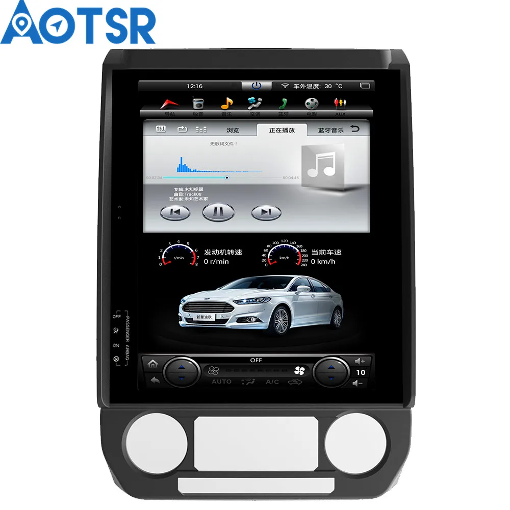 Автомобильный мультимедийный плеер Aotsr Android 7 1 в стиле Тесла без DVD проигрывателя