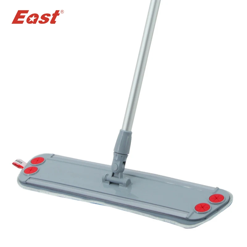 

East Trapezoid Flat Mop Telescopic with microfiber cloth can clip towel for home floor kitchen living room cleaning tools