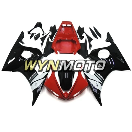 Полный комплект обтекателей для Yamaha R6 03-04 2003 2004 впрыска ABS пластмасс Кузов Мотоцикл капоты кадров красные, черные вставки
