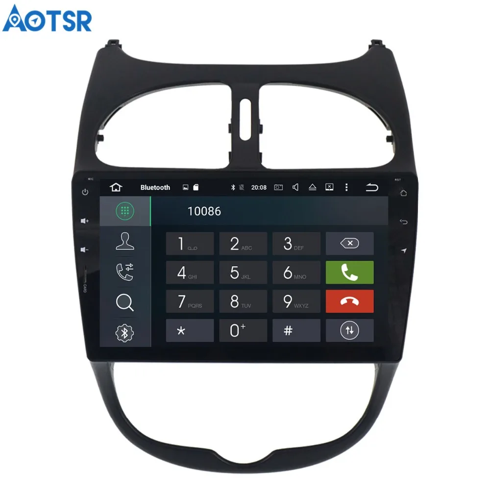 Flash Deal Aotsr Android 8.1 GPS navigation Car DVD Player For Peugeot 206 2000-2016  multimedia 2 din radio recorder navigation 5