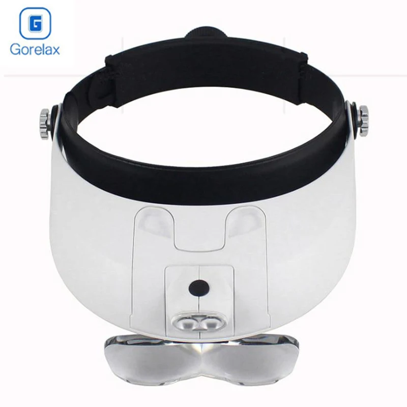 Buy Dual LED Lamp Glasses Magnifier,4 Lens Replacement
