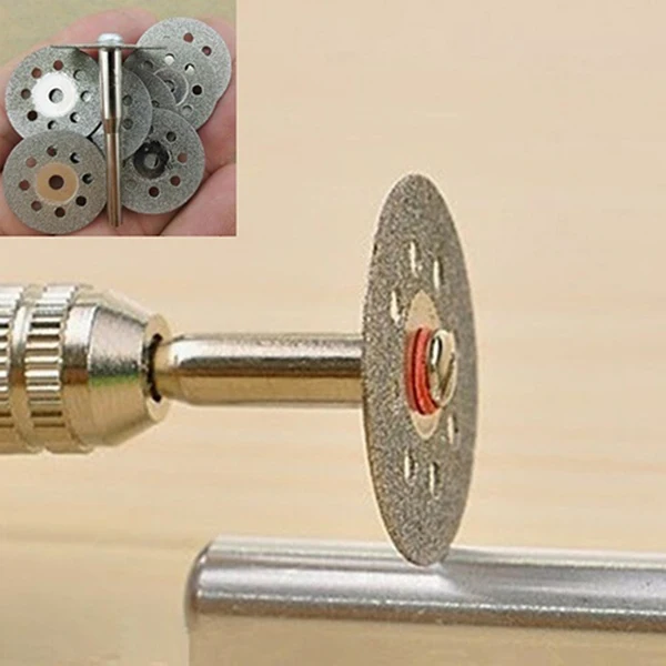 

12 Pcs Rotary Tool Circular Saw Blades Cutting Wheel Discs Mandrel Dremel Cutoff QJ888