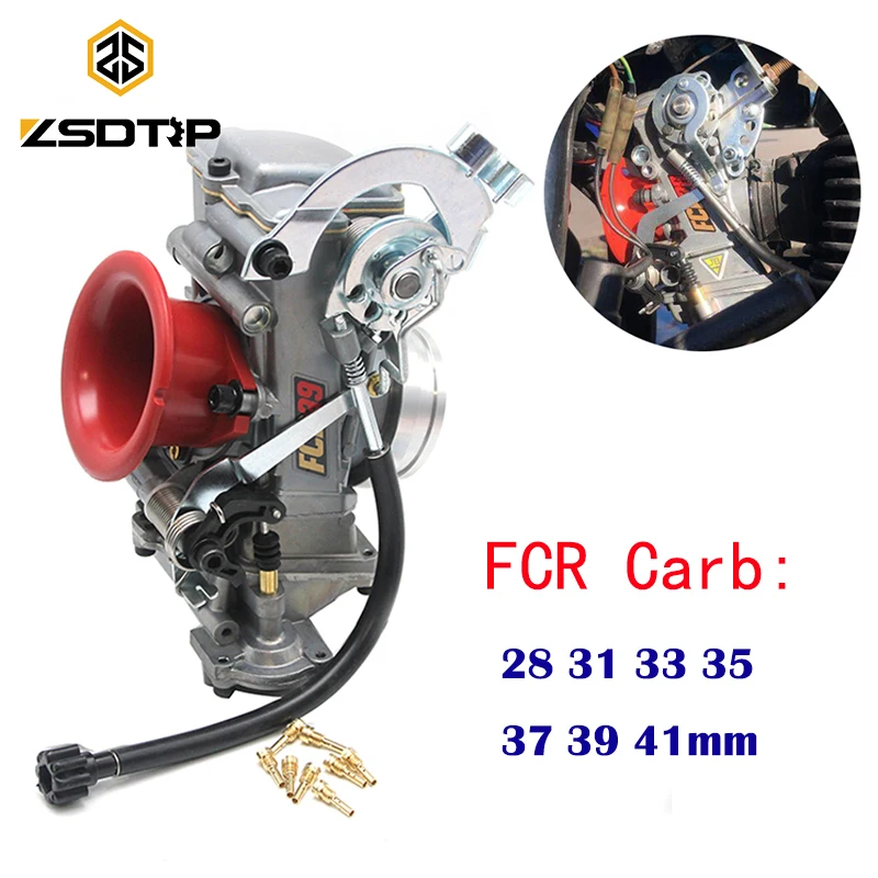 ZSDTRP Kehin FCR28 37 39 41 мм Flatslide карбюратор FCR39 Carb для KTM XR DR400 CRF450/650 Kawasaki KLX400/450 Yamaha YZ450F