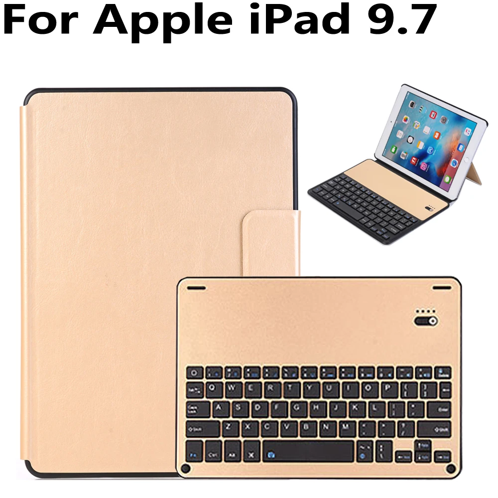 Алюминиевый Съемный беспроводной bluetooth чехол для Apple iPad 2017 2018 Air 1 2 Air1 Air2 Pro 9 7 Funda