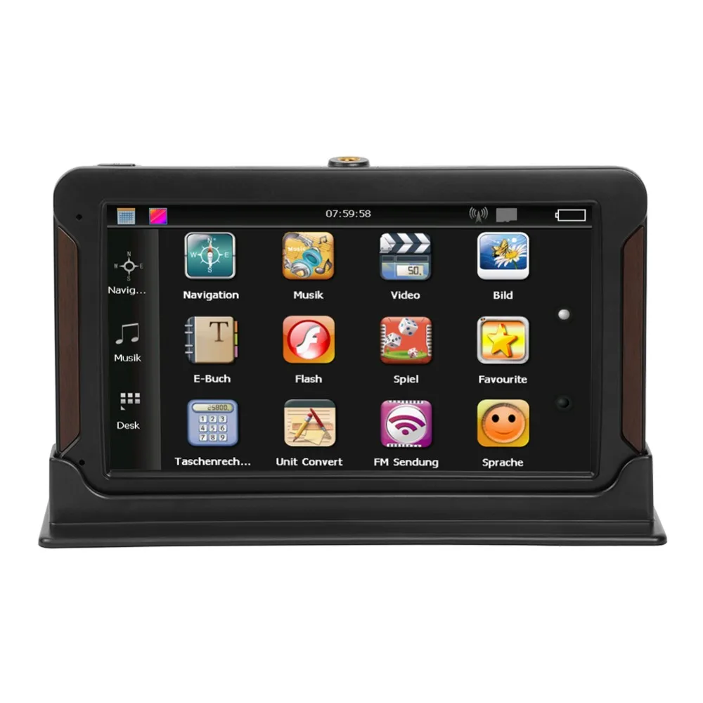 

7inch HD Car GPS Navigation 128M+8GB Capacitive Screen MP3/MP4 Player Free Maps Truck GPS Navi FM Transmitter w/TF Card Slot USB