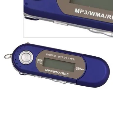  New Portable MP3 Blue 4GB USB LCD MP3 Player w/ FM Radio Voice Recorder