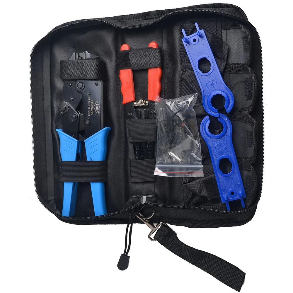 

Solar MC4 Crimping Tools Assembly Wrench Tool Kit Include 1 pair MC4 Connector Stripper Spanner Crimper for Solar Panel PV Cable