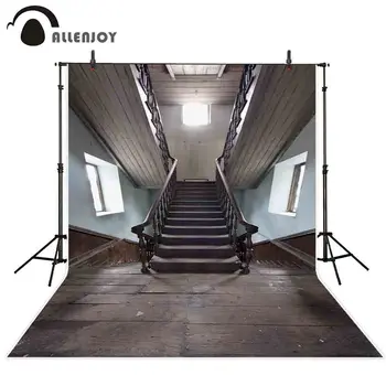 

Allenjoy backgrounds for photo studio vintage stair colonial style building wooden floor photography backdrop sessions photocall
