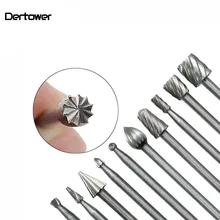 10 шт. 1/8 HSS маршрутизатор маршрутизации сверла набор Dremel карбида роторные заусенцы инструменты дерево, камень, металл резьба по корню фреза