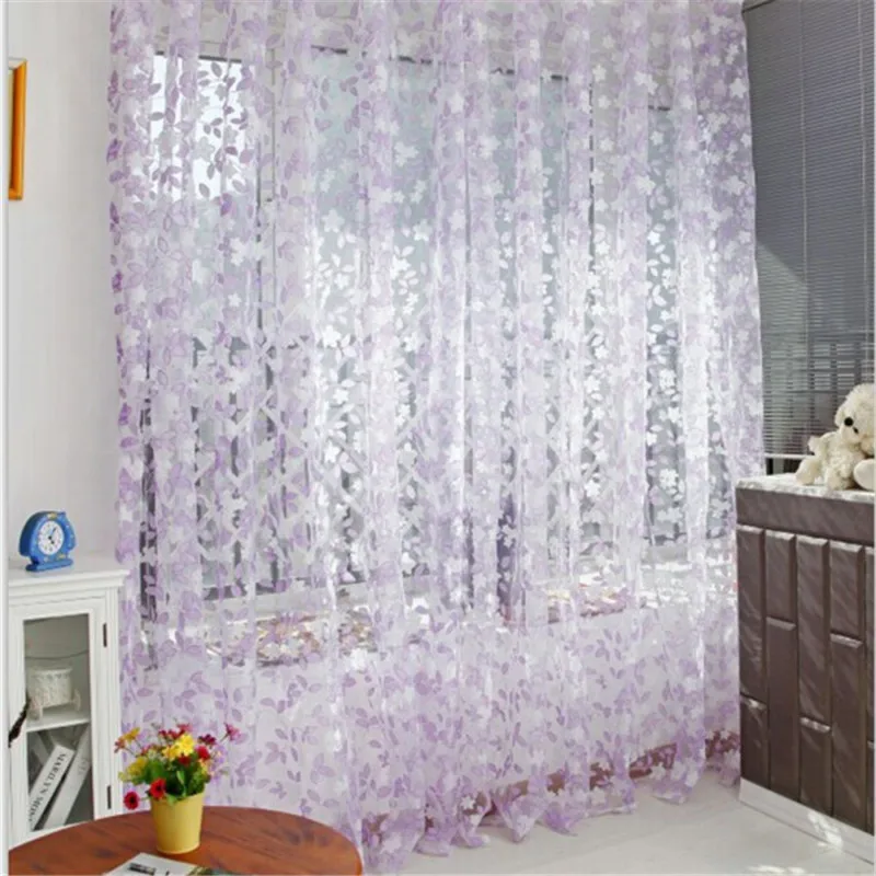 

Home Curtains Romantic Stylish Tulle Pastoral Window Screens Door Balcony Curtain Panel Sheer Scarfs AA Home Hanging Decor