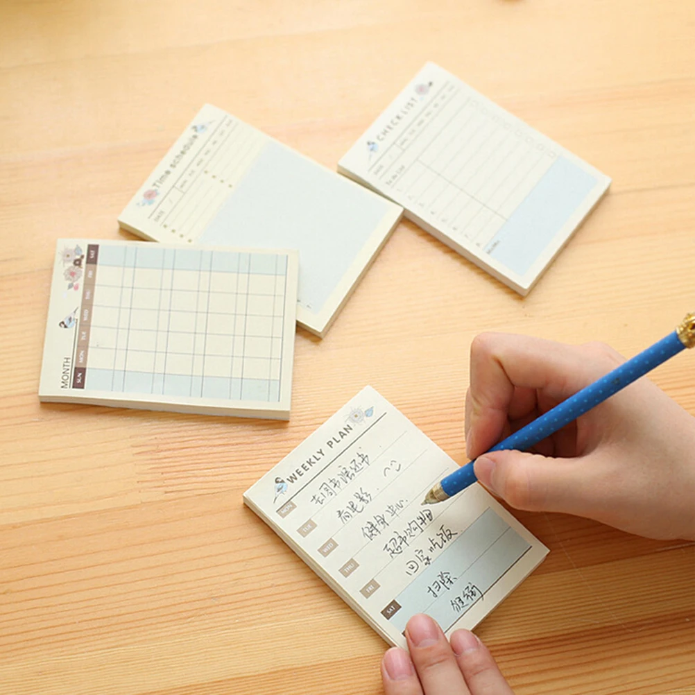 1PC Weekly/Daily Planner Sticker Sticky Notes Memo Pad Schedule Check