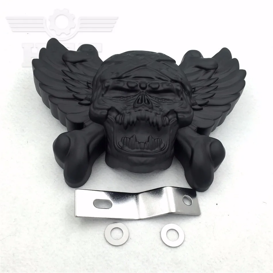 skull horn cover for harley davidson