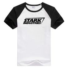 Для Stark Industries, Железный человек, короткий рукав, повседневная мужская и женская футболка, удобная футболка, крутой принт, топы GA623