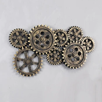 

Retro Industrial Wind Large Size Gear Bar Cafe Wall Decorations Pendant Mural Gear Wall Decoration Creative Home Decor Ornaments