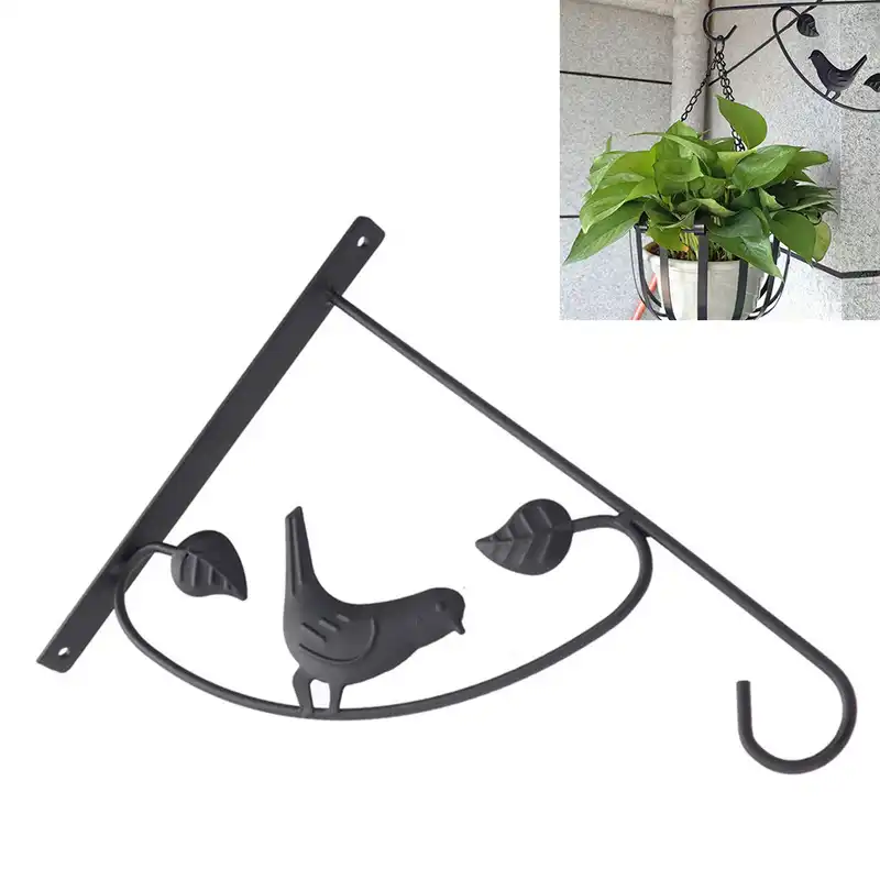 Hanging Plants Iron Bracket Wall Planter Hook Flower Pot Bird