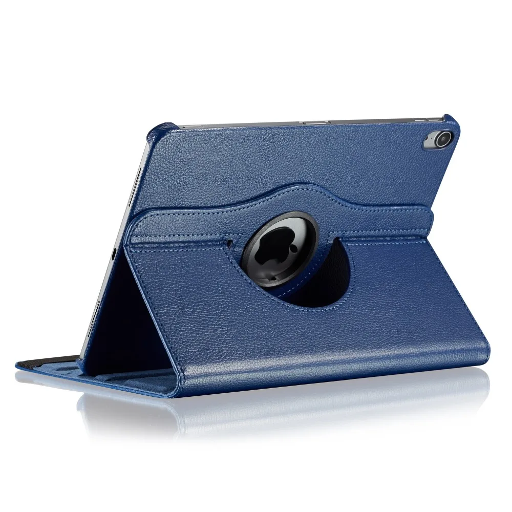 

360 Degree Rotating Case For Apple iPad Pro 11 inch Flip Litchi Leather Cover With Smart Stand Holder For 2018 iPad Pro 11" Case