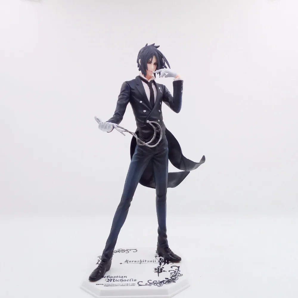 

20CM Black Butler Sebastian Michaelis Glove off with mouth Anime figure for girls
