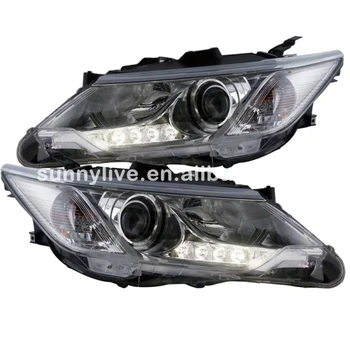 

FOR TOYOTA for Camry 2015 year LED Head Lights Chrome housing for original car with HID kit LD