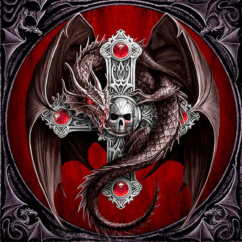 

Kirin show DIY Diamond Painting Stickers Kits for Kids ,Paint by Numbers skull dragon wedding home decoration stickers gifts