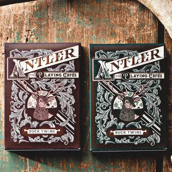 

1 Deck Antler Playing Cards Poker Size Deck USPCC Dan & Dave Buck Twins Custom Magic Props