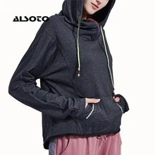 Женский спортивный топ для йоги с капюшоном и длинным рукавом, спортивная одежда для женщин, Спортивная рубашка для йоги и бега, спортивный тренировочный топ для бега и фитнеса