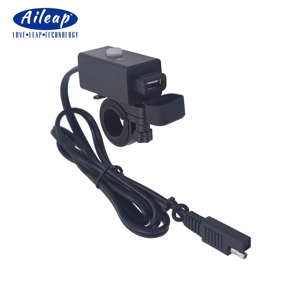 Aileap водонепроницаемый USB зарядное устройство для мотоцикла с SAE быстрый разъём и