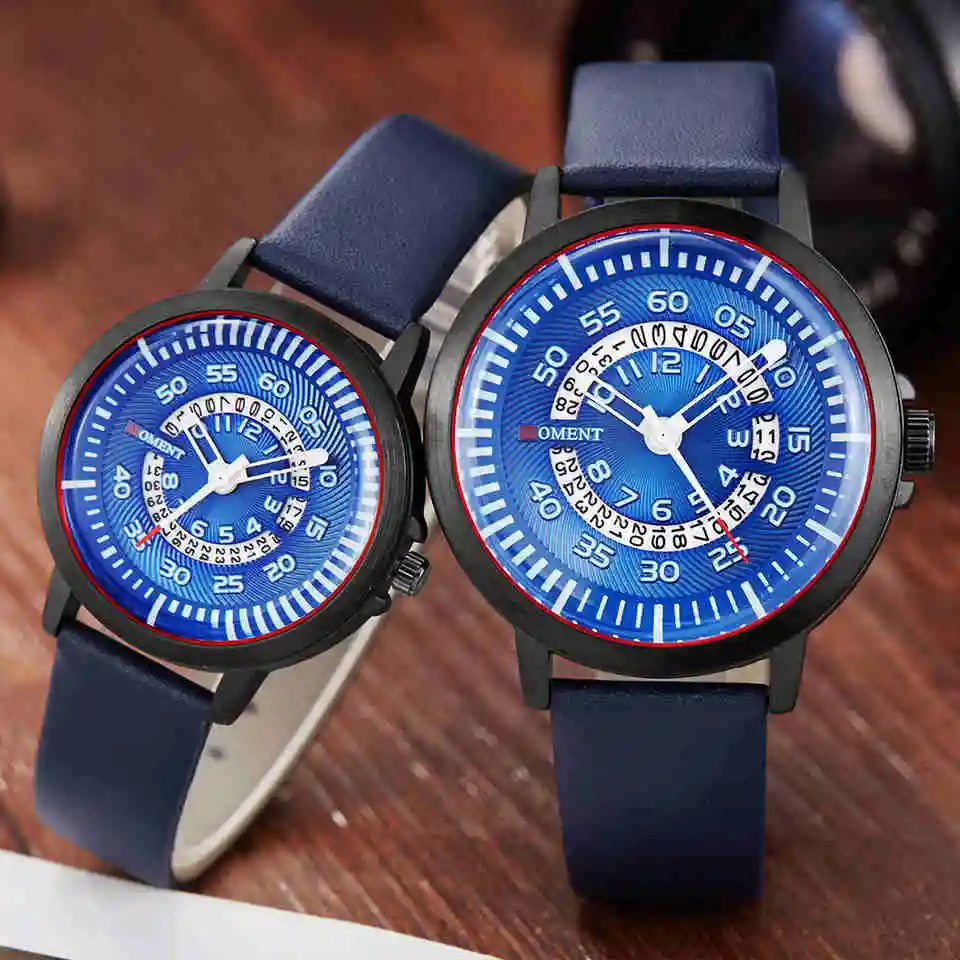 Проигрыватель пара часов для мужчин женщин Уникальный наручные часы Lover творческий с датой часы Спорт Мужские кварцевые часы День святого