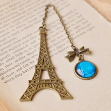 Новые мини винтажные Эйфелева башня креативные сплав бронзовые закладки для книги девушки поставки подарок 760
