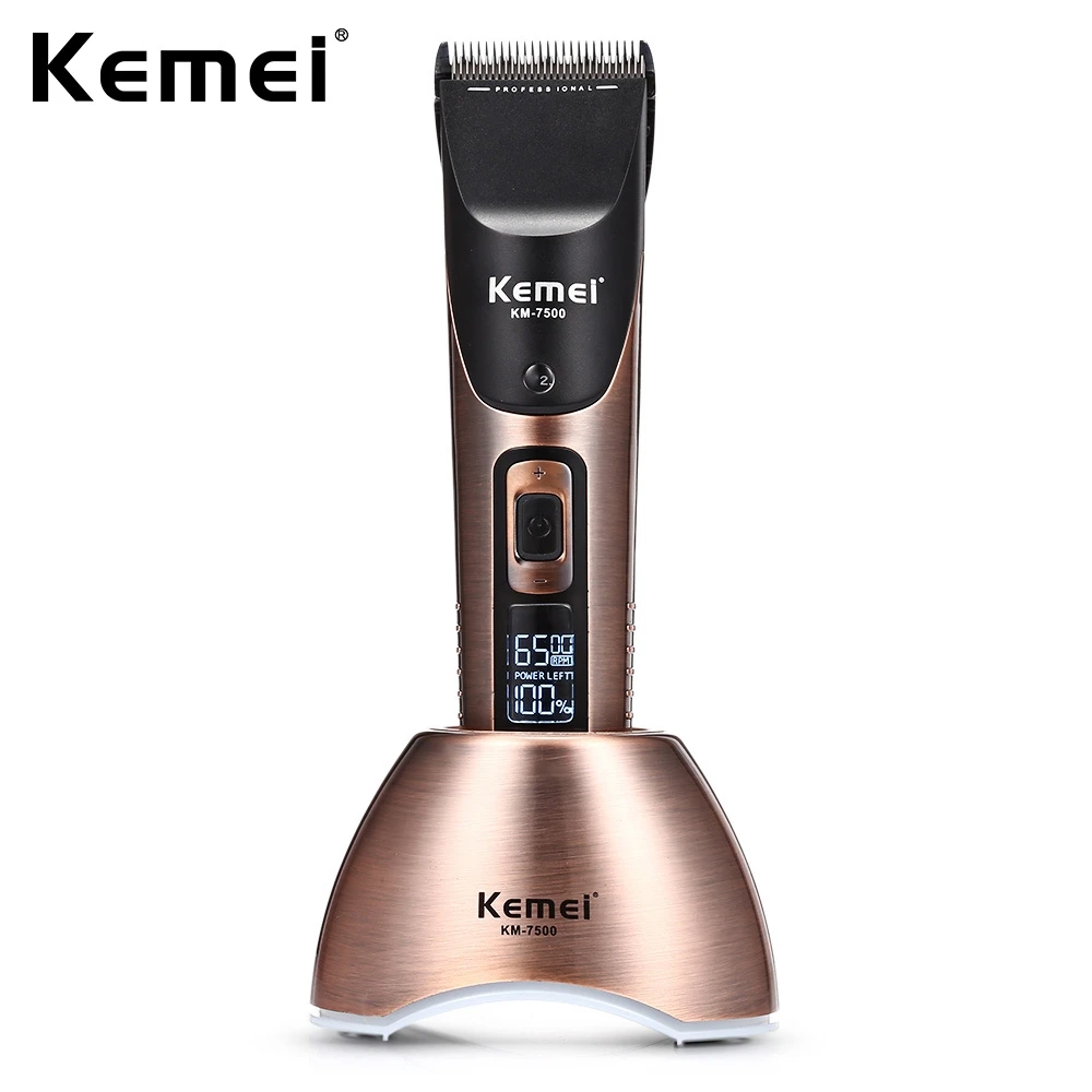 Kemei-7500 Professional Hair Clipper Trimmer Rechargeable Hair Beard Trimmer 10 speed for Men Electric Cutter Hair Cutting Tool