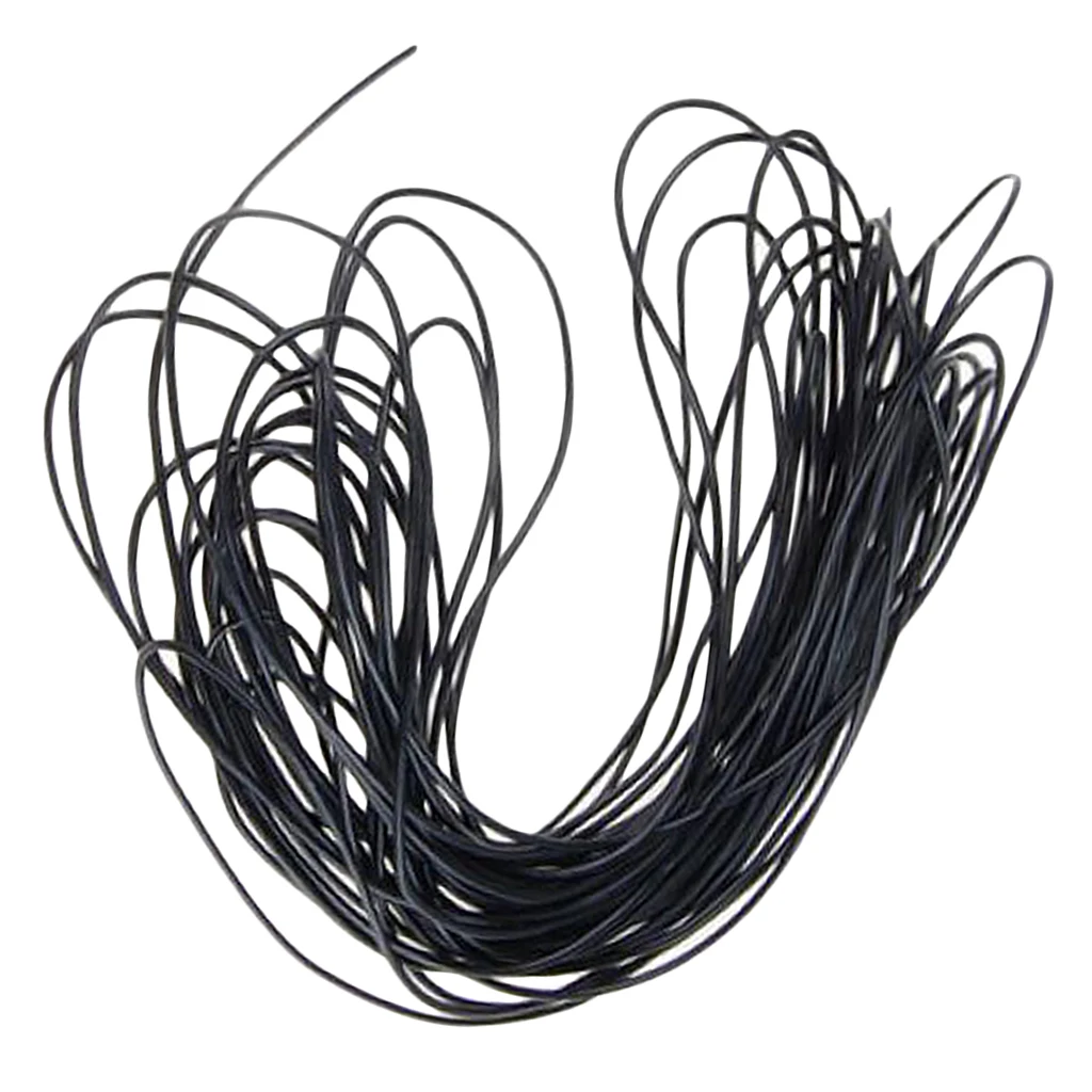 DIY Black 10M Round Leather Cord Chain, Jewelry Pendant Necklace Accessories Rope 1. 5mm