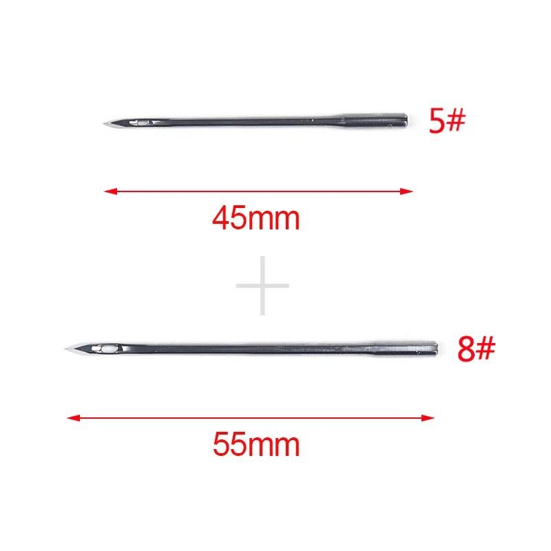 Sewing Awl Kit Spare Needle Straight Short Curved Needles for Hand Machine Accessories Leather Crafts #4/5/8/S|Швейные инструменты