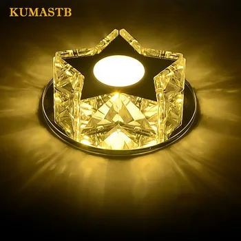 

3W Crystal Star LED Aisle Light Modern LED Ceiling Lights for Dinning Room Crystal LED Ceiling Lamp Corridor Light