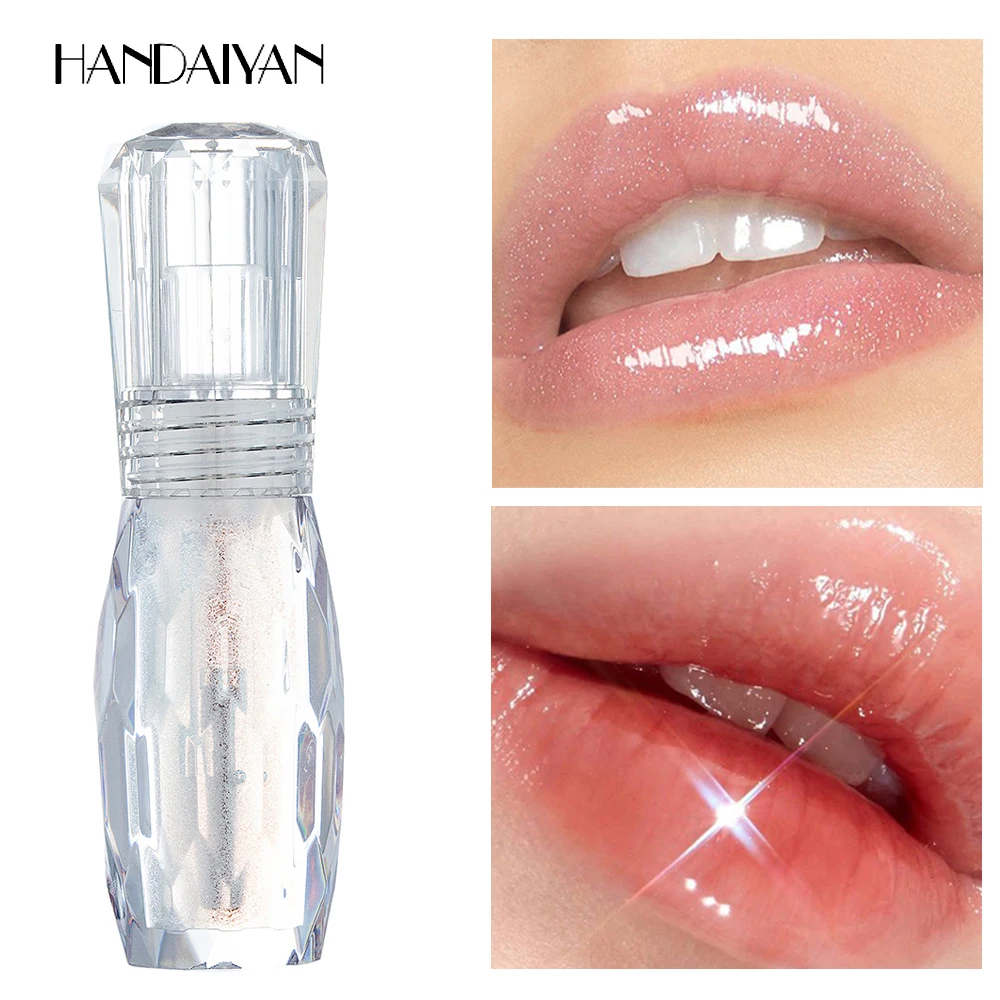 

Plumping Lip Gloss Clear Glitter Lip Tint Liquid Lipstick Waterproof 3D Lip Volume Gloss Transparent Long Lasting Lipsticks