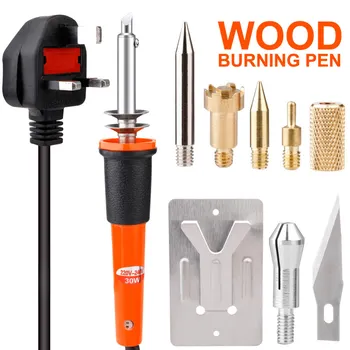 

Wood Burning Pen Set Adjutable Electric Soldering Iron Woodburning Solder Pen Digital Soldering Iron Tool kit