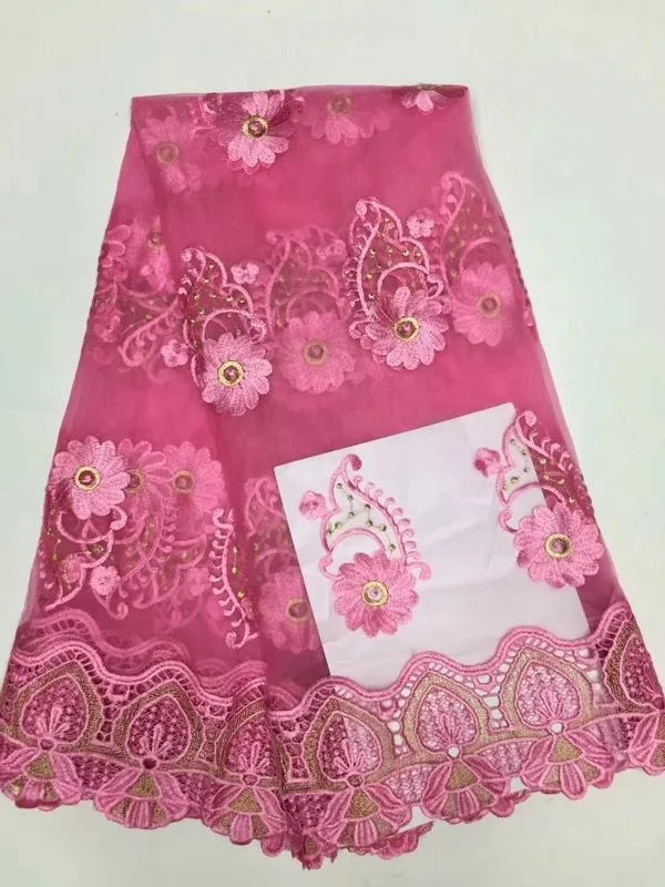 

African lace Florals Pattern 120 cm width fabric for Bridal sold by the 5Yard