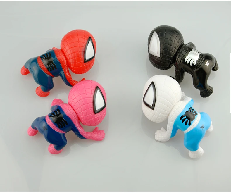 1pcs 12cm Climbing spiderman sucker robot font b toy b font Cartoon PVC action Figures Mini